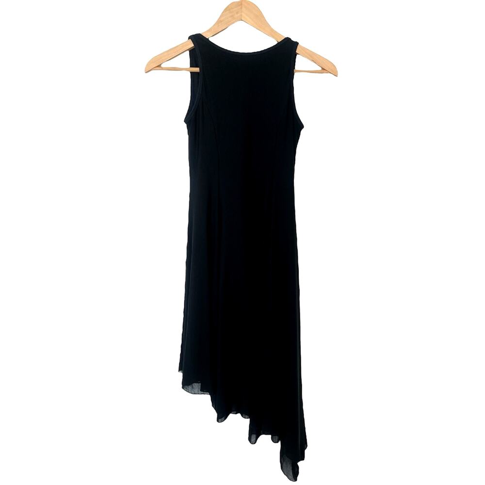 Move Dance Asymmetric Lyrical Dress Womens Small Black High Neck Slit Leotard